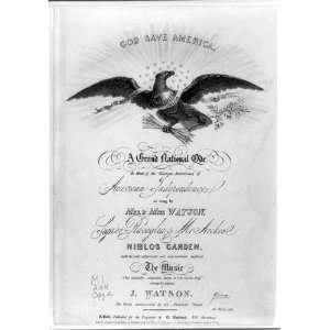  God save America,honor,anniversary,independence,1835