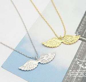 Ancient Bronze Angel Style Fly Wing Necklace n294  