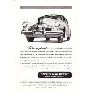  1942 Ad Buick Sedan Better Buy Buick Original Vintage Car 