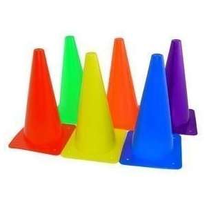 12 Colored Poly Cones   Set of 6 