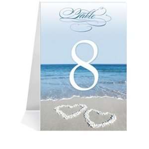  Wedding Table Number Cards   Never Blue Hearts #1 Thru #49 