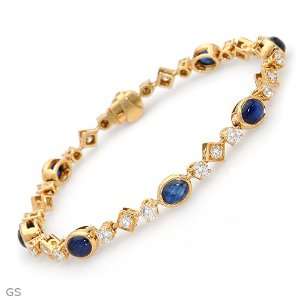   CTW Sapphire Ladies Bracelet. Length 6.5 in. Total Item weight 14.3 g