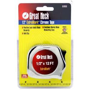   2733 4945 Great Neck Saw 12 Chrome Tape Rule C12