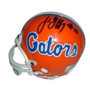 Autographed Jabar Gaffney Mini Helmet   Florida Gators   Autographed 