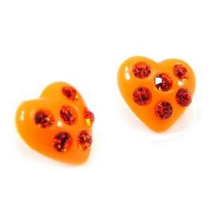  Crystal earrings Sissi orange. Jewelry
