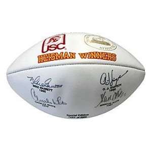 USC Trojans Heisman Trophy Winners Autographed Commemorative Football 