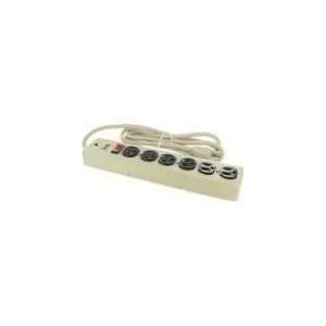  Woods Wire 0417 Surge Strip 6 Out 3 Way
