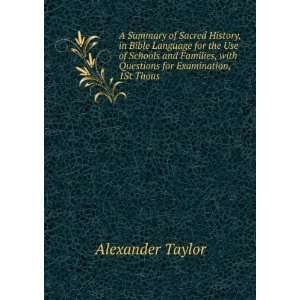   for Examination, 1St Thous Alexander Taylor  Books
