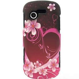  Hard Snap on Shield With LOVE HEART FLOWERS PINK Design 