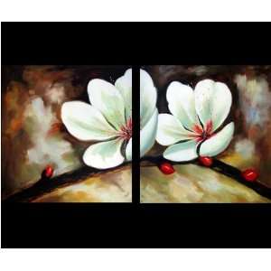  Abstract Art Asian Feng Shui Orchid Flower Oil Painting 
