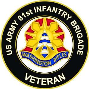  US Army Veteran 81st Infantry Brigade Unit Crest Decal 