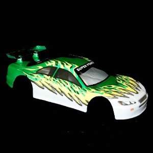    Redcat Racing 1017 Onroad Car Body   Green and White Toys & Games