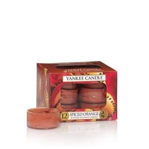  Spiced Orange   Box of 12 Scented Tea Lights Yankee Candle 