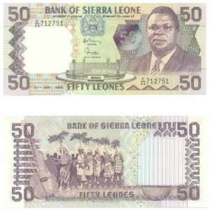  Sierra Leone 1989 50 Leones, Pick 17b 