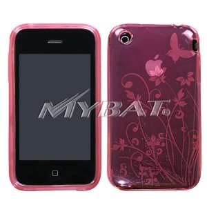  Apple iPhone 3G/3GS Pink Butterfly Flower Candy Skin Cover 