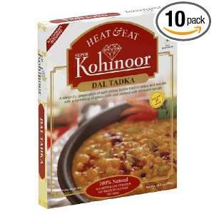 Kohinoor Heat & Eat Curries, Dal Tadka, 10.5 Ounce Boxes (Pack of 10 