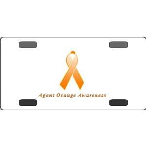  Agent Orange Awareness Ribbon Vanity License Plate 