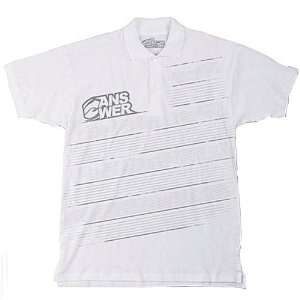 Answer Racing Duffer Mens Rep Casual Wear Shirt   Color White   Size 