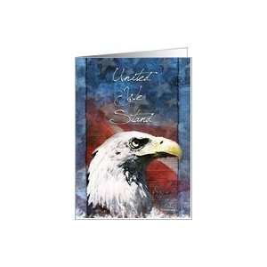  Troop Support Greeting Card   United We Stand Eagle Card 