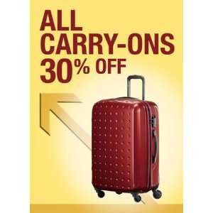  All Carry Ons 30% Off Sign