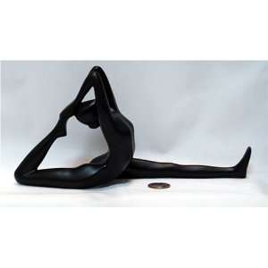  Yoga Positions Acrylic Glass Look Statue Figurine Black 