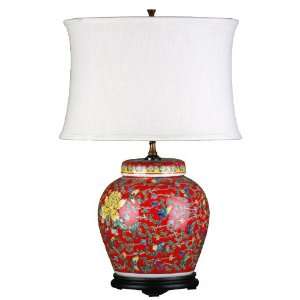  Hand Painted Jar Table Lamp. A35 10L