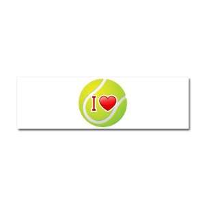  Car Magnet 10 x 3 I Love Tennis 