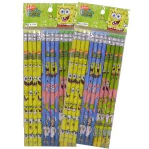  New Spongebob Decorated Pencils 2 Packs