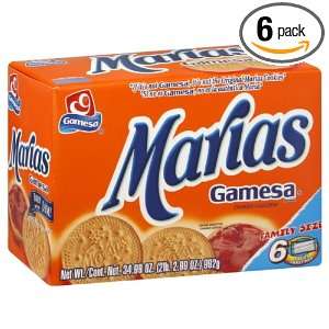Gamesa Cookies Marias, 34.9 Ounce (Pack of 6)  Grocery 