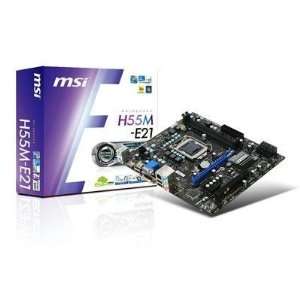  MSI H55M E21 Desktop Motherboard   Intel   Socket H LGA 1156 