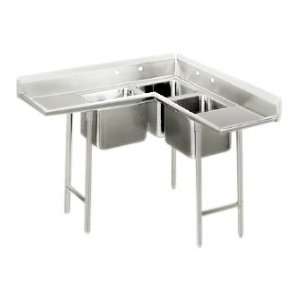   Compartment Corner Sink   42 x 42   Two 11 Drainboards   94 K5 11D