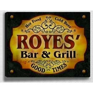  Royess Bar & Grill 14 x 11 Collectible Stretched 