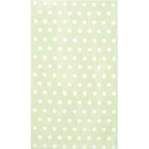 The Rug Market Kids Fufu Dots Green 12324 White and Green Contemporary 