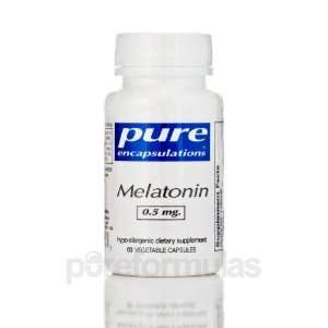  Pure Encapsulations Melatonin 0.5 mg. 60 Vegetable 