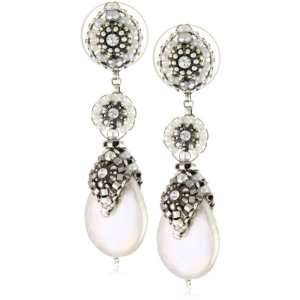 Miguel Ases Fresh Water Pearl Briolette and Sterling Silver Earrings