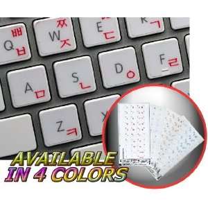  KOREAN APPLE KEYBOARD STICKERS WITH RED LETTERING ON 