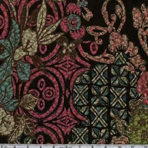  58 Wide Epaisse Crepe Knit Maryse Fuchsia/Black Fabric 