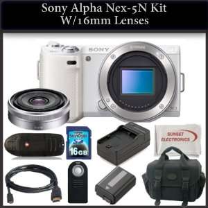  Sony Alpha Nex 5N Kit with 16mm Lens Kit. Package Includes 