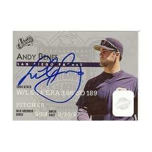  Andy Benes 1995 Donruss Studio Signed Trading Card 