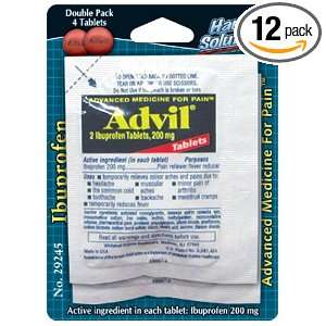 Handy Solutions Advil Double Mini 2 Count, 4 Tablets Package (Pack of 