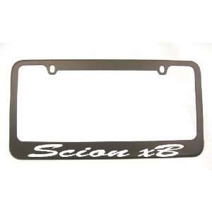  Scion XB License Plate Frame BLACK with white lettering 