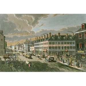  New York 1834 Broadway Etching Augier, Louis 