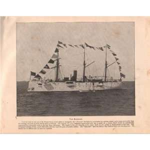  1898 Print United States Cruiser Bancroft Spanish War 