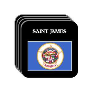  US State Flag   SAINT JAMES, Minnesota (MN) Set of 4 Mini 