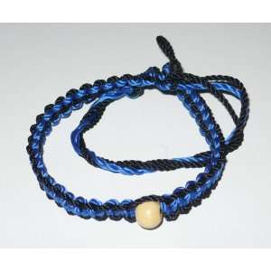  Wristband [C 1f] Blue black & Bead 