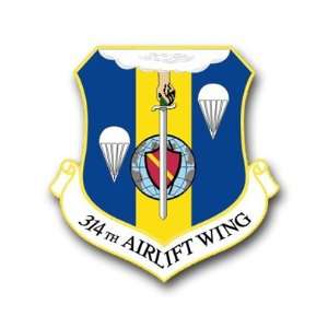  US Air Force 314th Airlift Wing Decal Sticker 3.8 6 Pack 