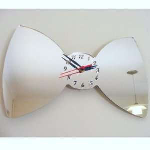  Bow Clock Mirror 30cm x 14cm (12 inches   longest 