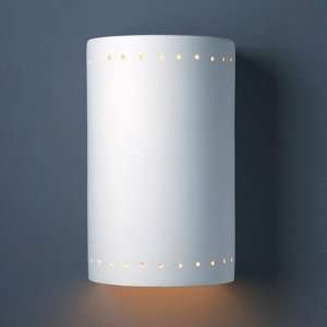   Closed Top Large Cylinder ADA Wall Sconce with Perfs