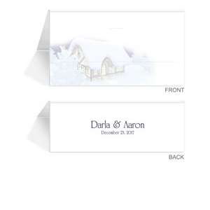   70 Personalized Place Cards   Twilight Snow