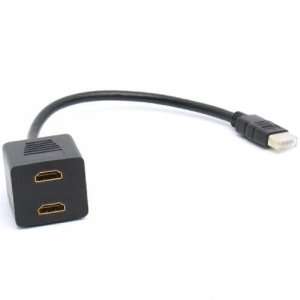  HDMI Male to 2x HDMI Female Splitter Adapter Cable 